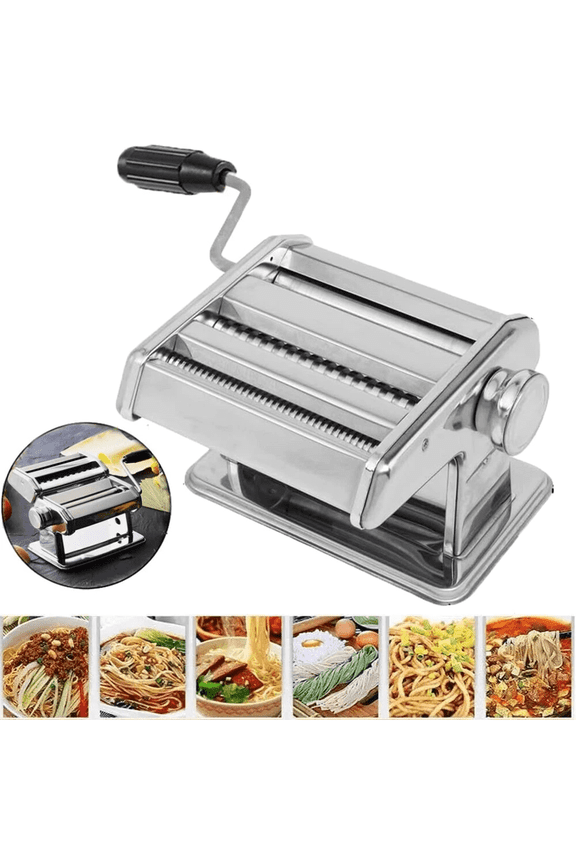 Pasta Maker Roller Machine 6" Spaghetti Noodle Fettuccine Maker Stainless Steel