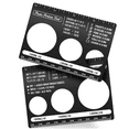 thumbnail image 1 of Pasta Measurer Tool – Stainless Steel Kitchen Gadget for Portion Control, Spaghetti Measurer with Ruler, Calorie Guide & Kitchen Conversion Chart – Pocket Cooking Tools & Must Haves, 1 of 9