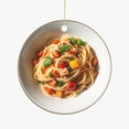 thumbnail image 1 of Pasta Primavera with Vegetables Italian Cuisine Italy Food Themed Double Sided Ceramic Foodie Novelty Holiday Christmas Xmas Ornament Gift (Flat Printed Design, NOT 3D), 1 of 3