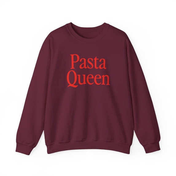 Pasta Queen Sweatshirt Gifts Crew Neck Shirt Long Sleeve Unisex