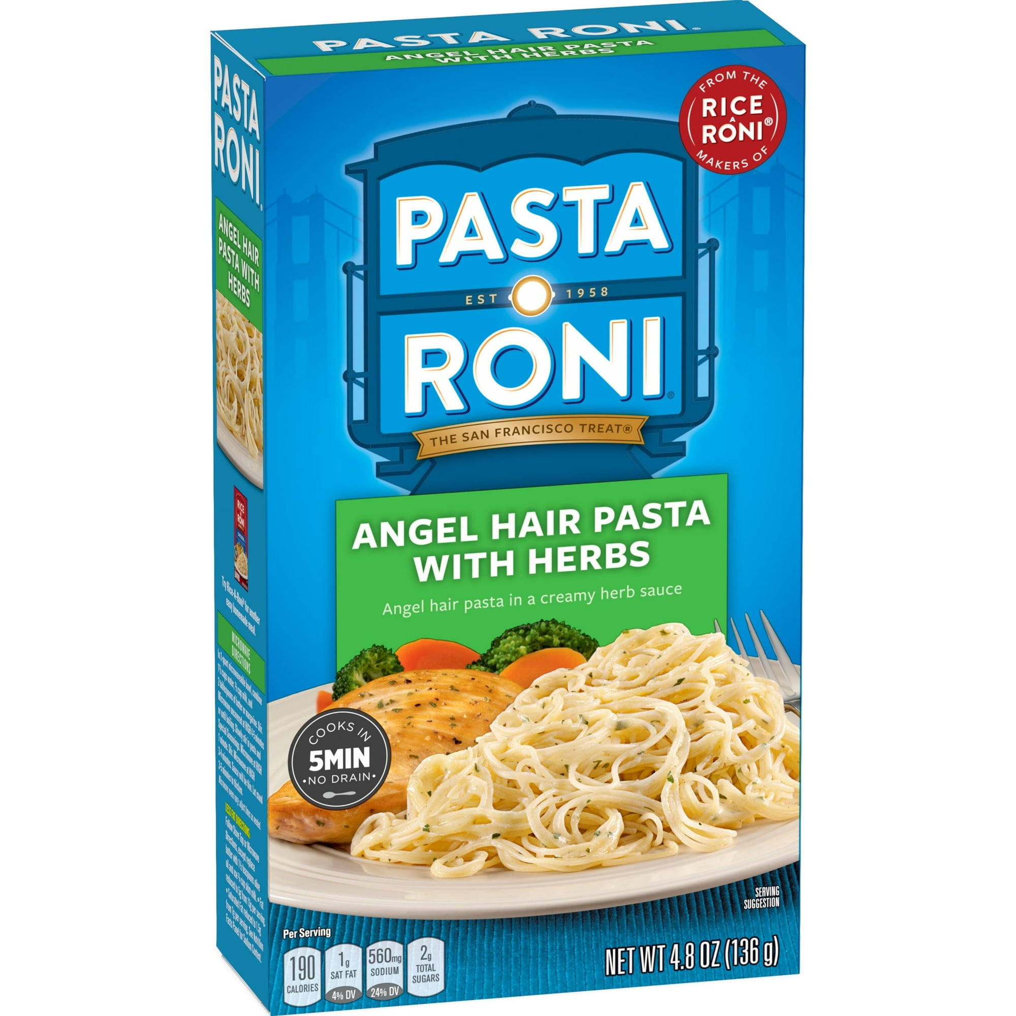 1PACK,Pasta Roni Angel Hair Pasta with Herbs, 4.8oz