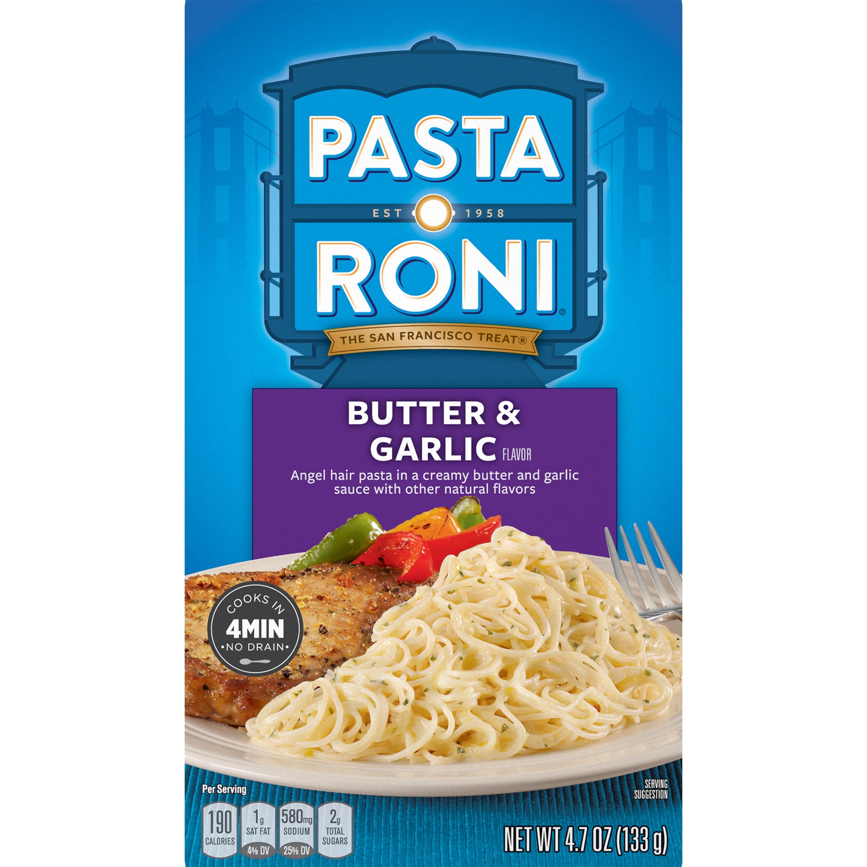Pasta Roni Butter & Garlic Angel Hair 4.7 oz Pasta, Box - Walmart.com