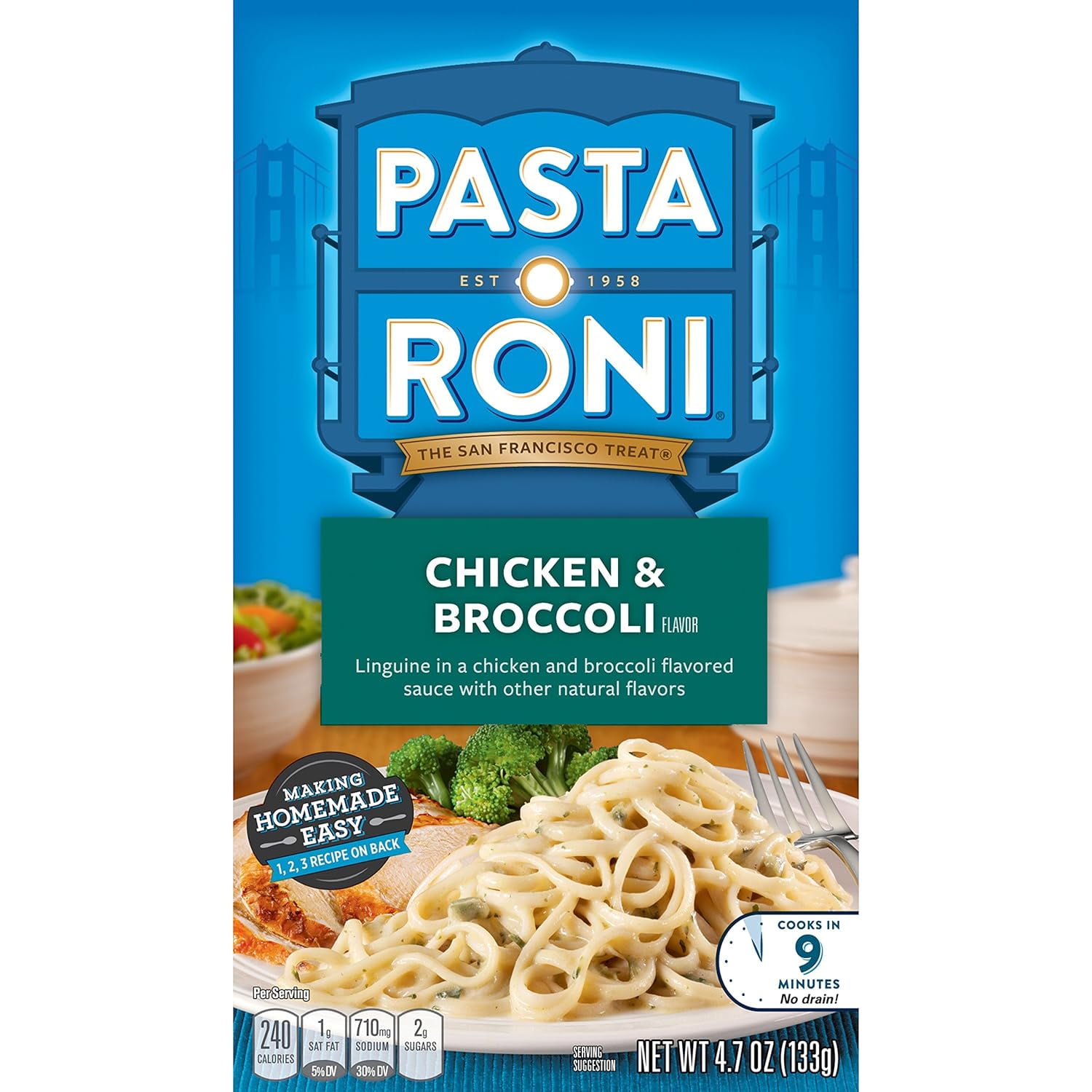 Pasta Roni Chicken & Broccoli Linguine Mix 4.7 Ounce (Pack of 12 Boxes