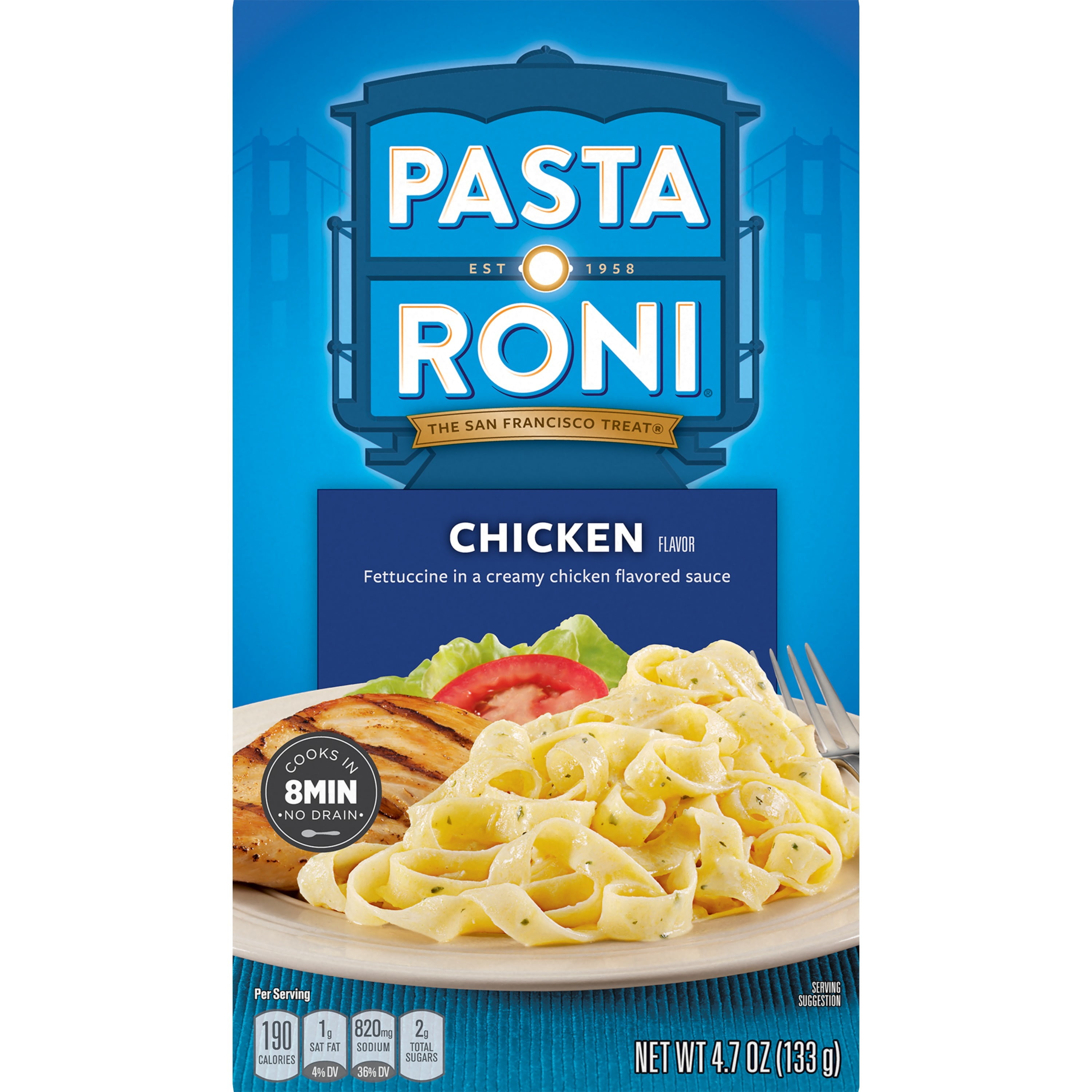 Pasta Roni Chicken Fettuccine Pasta, 4.7 oz Box