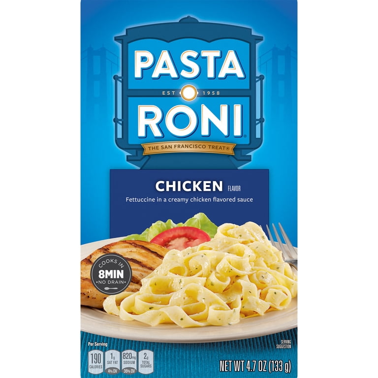 Pasta Roni, Pasta, Chicken Fettuccine 4.7 oz Box, Creamy Chicken