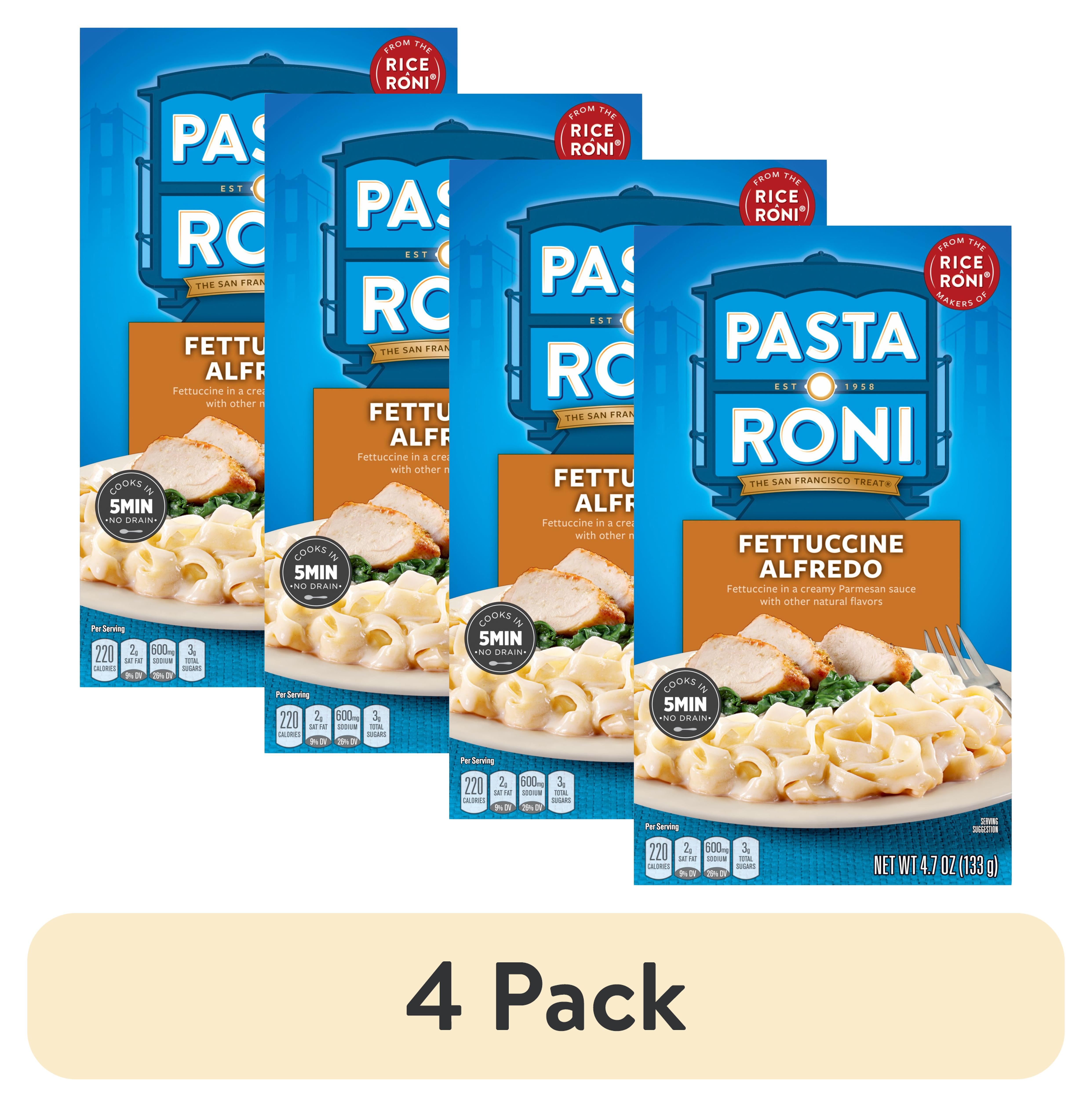 (4 pack) Pasta Roni Fettuccine Alfredo, 4.7 oz Box