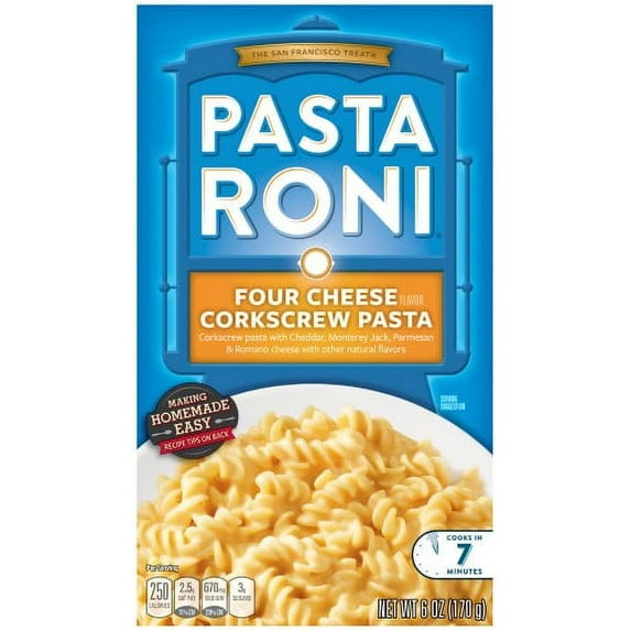 Pasta Roni Four Cheese Corkscrew Pasta 6 Oz. Box (Pack of 16)