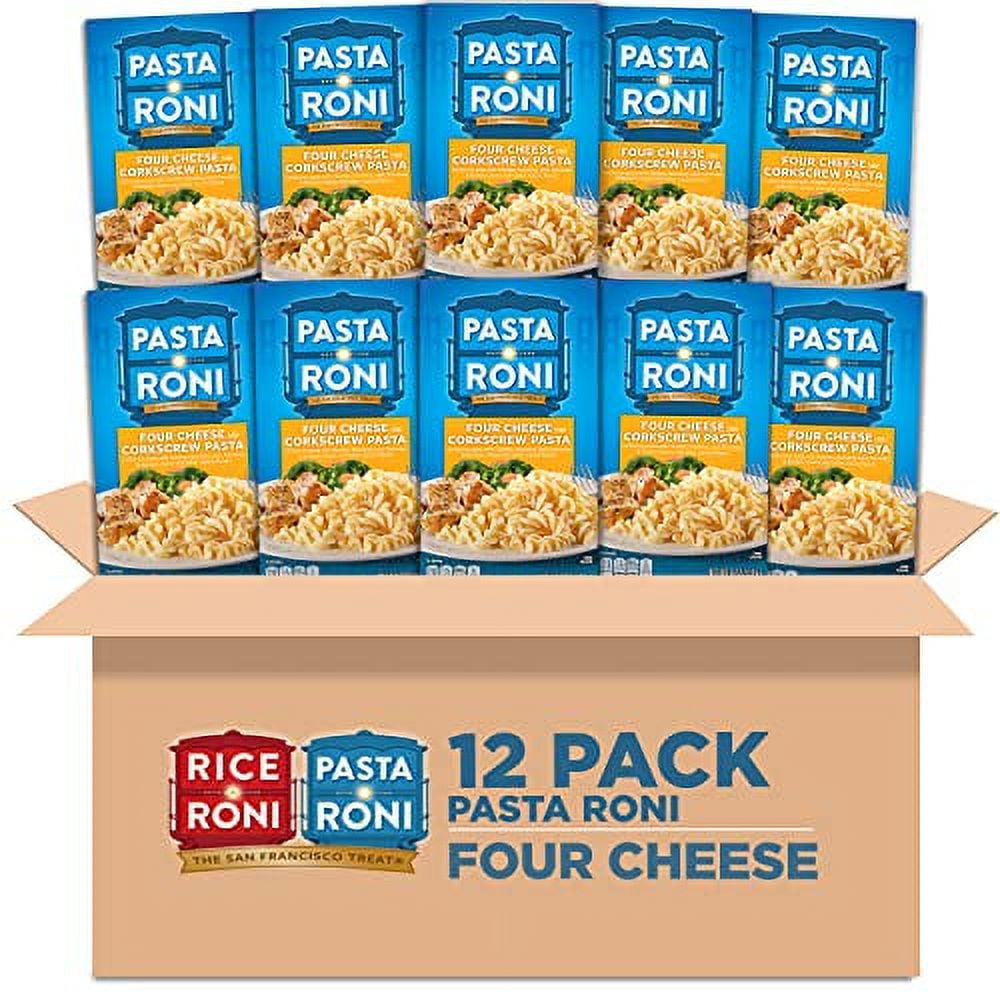 Pasta Roni, Four Cheese Corkscrew Pasta, 6oz Boxes (12 Pack)