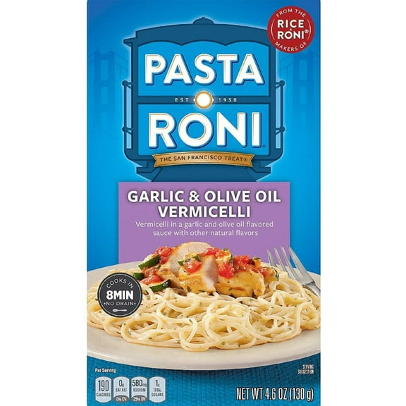 Pasta Roni Garlic & Olive Oil Vermicelli 4.6 oz. Box (Pack of 4)