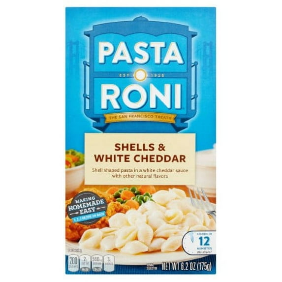 Pasta Roni Shells & White Cheddar, 6.2 Oz Box (Pack of 18)