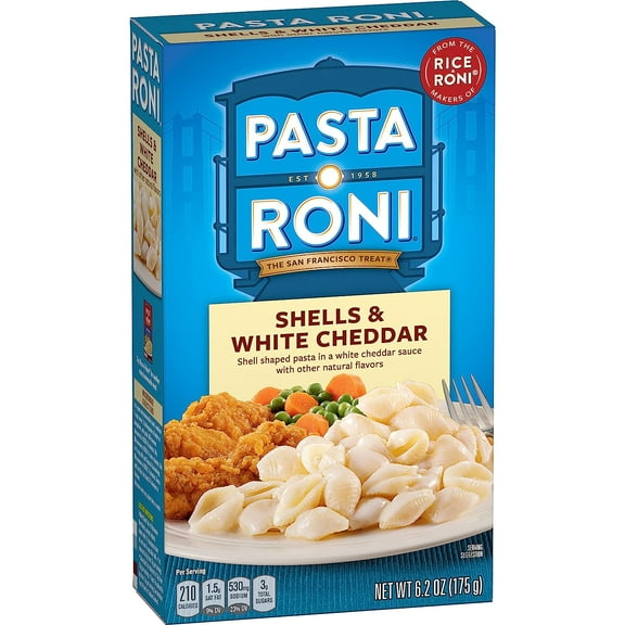 Pasta Roni, Shells & White Cheddar, 6.2oz Box