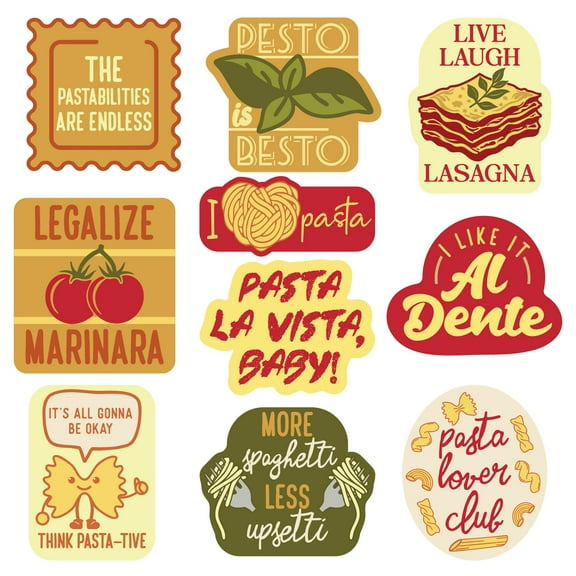 Pasta Sticker Extra Large Stickers for Adults Funny Adhesives with Memes