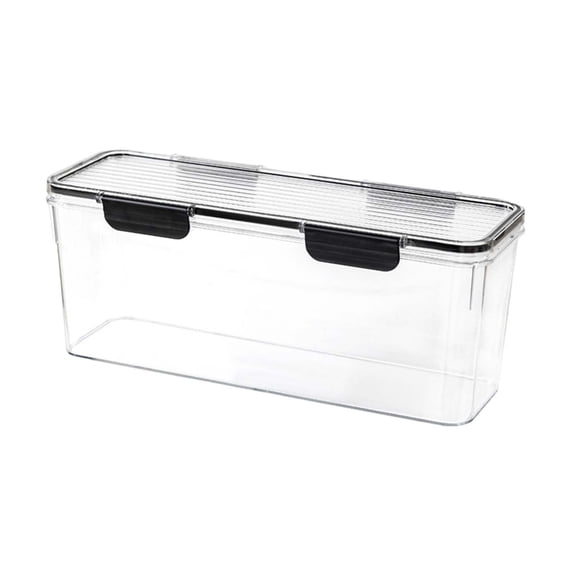 Pasta Storage Container Airtight Noodle Organizer Refrigerator Kitchen Herb Keeper Sealed Spaghetti Box Dry Food Pantry Organizer Transparent Lid