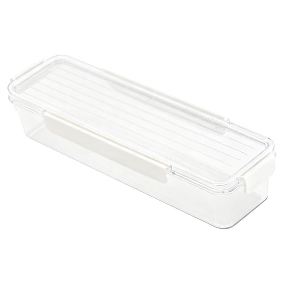 Pasta Storage Container,Noodle Storage Box,Plastic Airtight Food Storage Containers With Lids,Kitchen Spaghetti Food Storage Box,Rectangular Chopstick Storage Box,Noodle Canisters,White