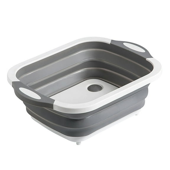 Supvox Foldable Sink Dish Tub with Mesh for Kitchen Use, Multi-Color Tableware Drainer Holder