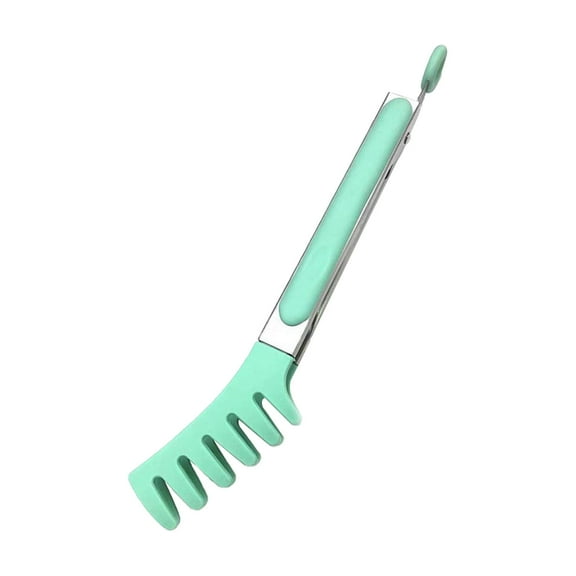 Pasta Tong Spaghetti Tongs, 10.12-Inch Heat Resistant Silicone Pasta Tongs Spaghetti Server With Teeth Tong for Serving Food, Cooking, Salad, Spaghetti Noodle, Non-stick
