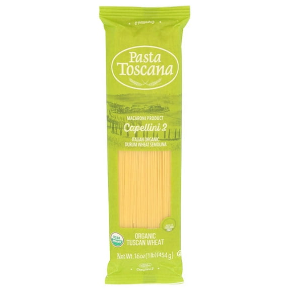 Pasta Toscana Organic Capellini Pasta 1 lb (Pack of 12)