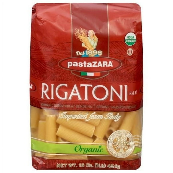 Pasta Zara Rigatoni Organic 16 oz (Pack of 6)