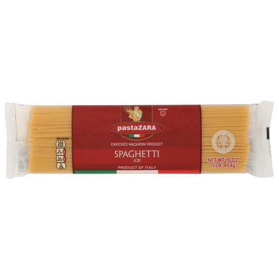Pasta Zara - Zara Pasta Spaghetti Org - 16 Oz, Case of 20