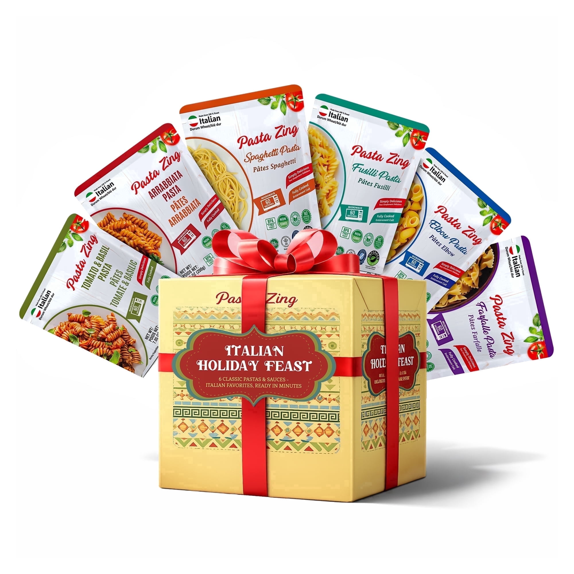 Pasta Zing Italian Holiday Feast Gift Box, Premium Ready Pasta Variety ...