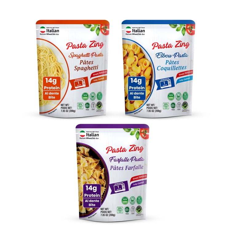Pasta Zing, Ready-to-Eat Pasta Variety Pack, 7 Pack, Fully Cooked