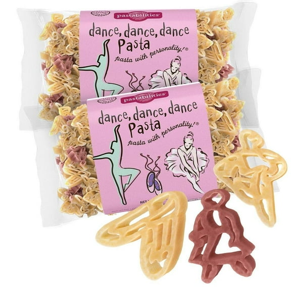 Pastabilities Dance Dance Dance Pasta, Fun Shaped Dancer and Ballerina Noodles for Kids, Non-GMO Natural Wheat Pasta 14 oz 2 Pack