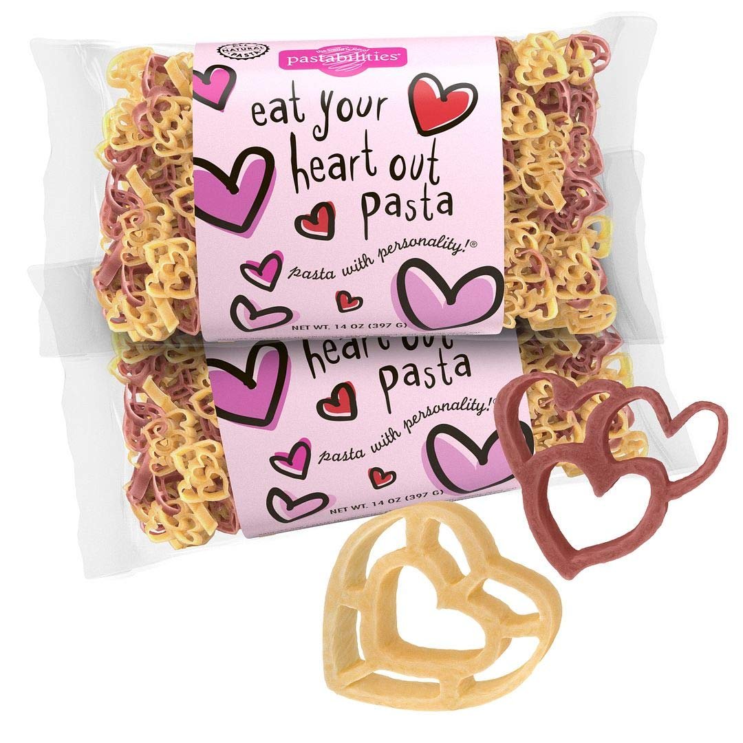 Pastabilities Heart Shaped Pasta, Fun Shaped Noodles for Kids and Valentines, Non-GMO Natural Wheat Pasta 14 oz 2 Pack - image 1 of 6