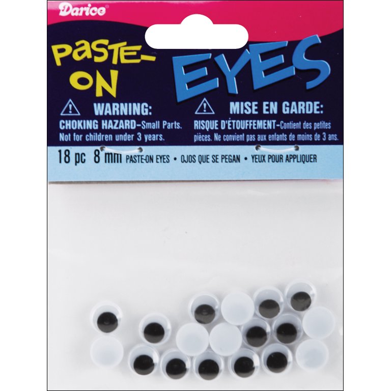 Darice Paste on Eyes Movable Black - 18mm