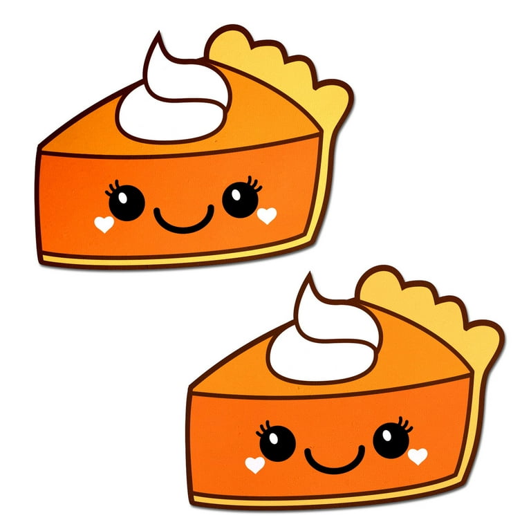 Pastease - Nipple Pasties - Happy Kawaii Pumpkin Pie - 3.2 x 2.4