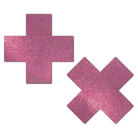 Pastease - Nipple Pasties - Neon Rainbow Tie Dye Snake Print Cross Pastease - 3" x 3", One Size