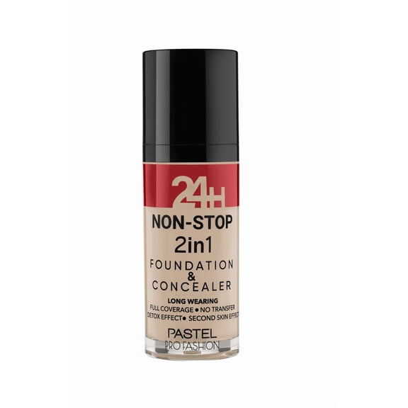 Pastel 24H Non-Stop 2in1 Foundation & Concealer - 601 Cool