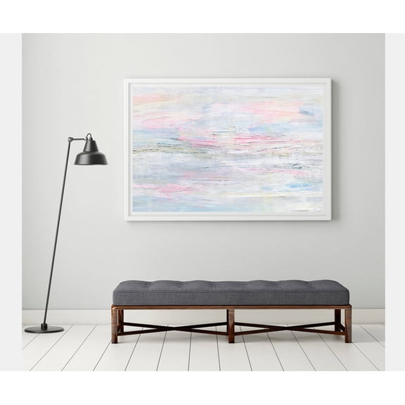 Pastel Abstract Art Horizontal Wall Decor Contemporary Print, Unframed Paper Poster 8x10in