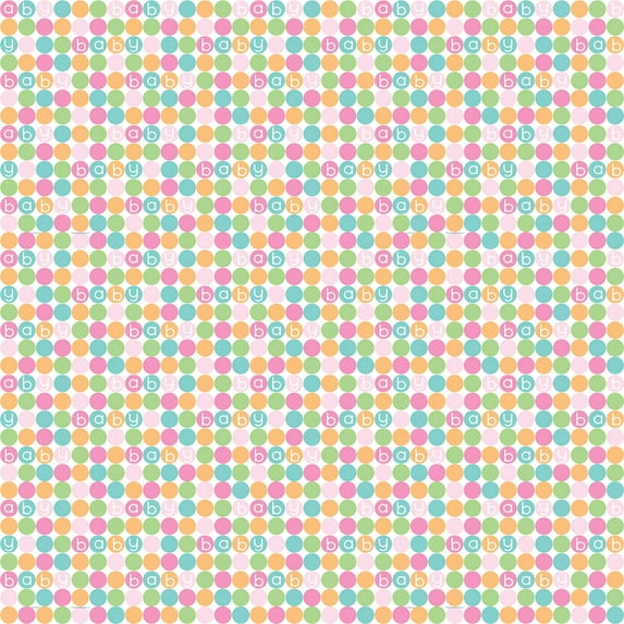 Pastel Baby Shower Wrapping Paper, 5 x 2.5 ft, 1ct
