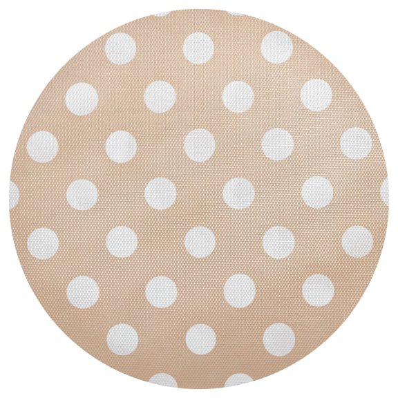 Pastel Background White Dots PVC Round Grid Placemat Table Mat 1 Pc 15.4" x 15.4"