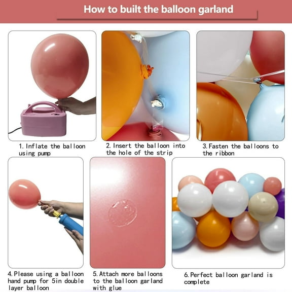 Pastel Balloon Garlan CF Dusty Pink Blue Orange Balloons Peach Purple White Balloon Arch Kit for Wildflower Birthday Bridal Baby Shower Gender Reveal Fall Party Decorations
