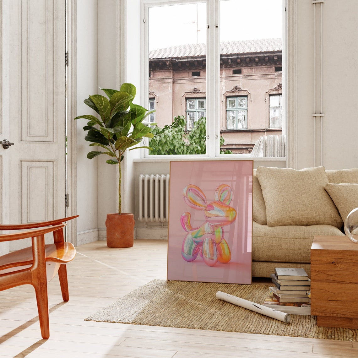 Pastel Balloon Playroom Wall Art Print, Decor - Walmart.com