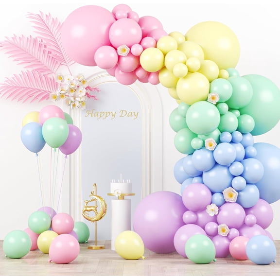 Pastel Balloons Macaron Latex Balloon Garland Arch Kit for Party Decorations