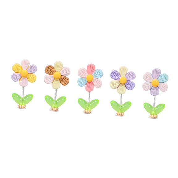 Pastel Blossom Dashboard Ornament with Adhesive Placement, Wobble Car Interior Accent for Daily Travel Decor Mood