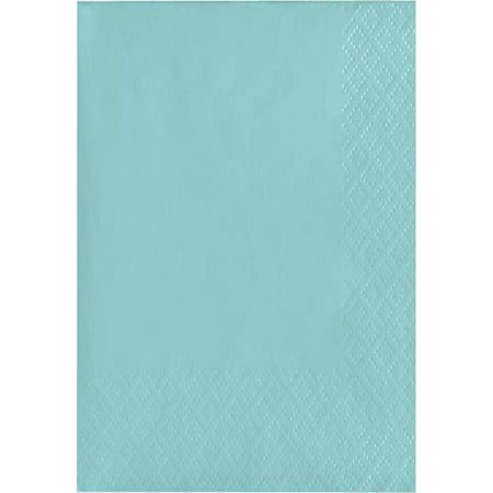 Sensations Pastel Blue Beverage Napkins - 40pcs (Pack of 2)