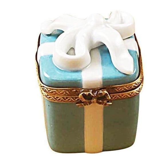 Pastel Blue Gift Box for Elegant Decor Limoges Box Porcelain Figurine