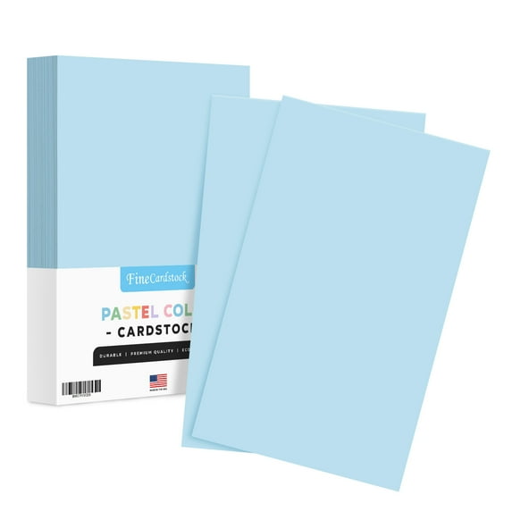 Pastel Blue Menu Legal Size 8.5 x 14 Inches 67 Vellum Bristol Lightweight Card Stock Paper Cover | 1 Ream of 250 Sheets Per Pack