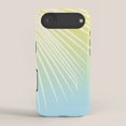 Shell Posster Blue Pastel Blue, Mint and Yellow Palm Frond Tough Case for Apple iPhone ...