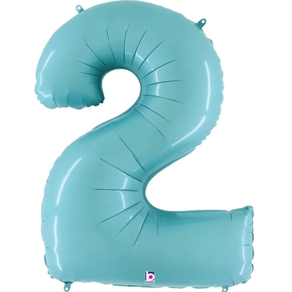 Pastel Blue Number 2 Balloon 40"
