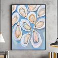 Shell Posster Blue Pastel Blue Oyster Shell Coastal Wall Art Poster - Walmart.com