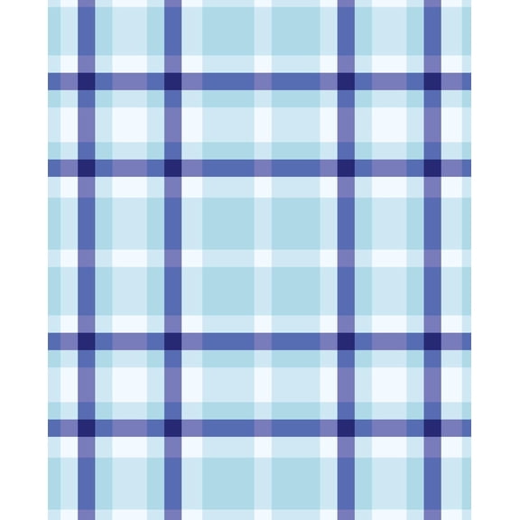 TNCT Pastel Blue Shades Plaid Pattern Edible Image Chocolate Transfer Sheet, Multicolor