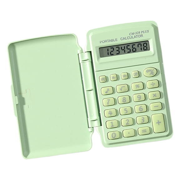 Pastel Blue Student Calculator 8-Digit, Lightweight Anti-Slip Buttons & Scratch-Proof Cover