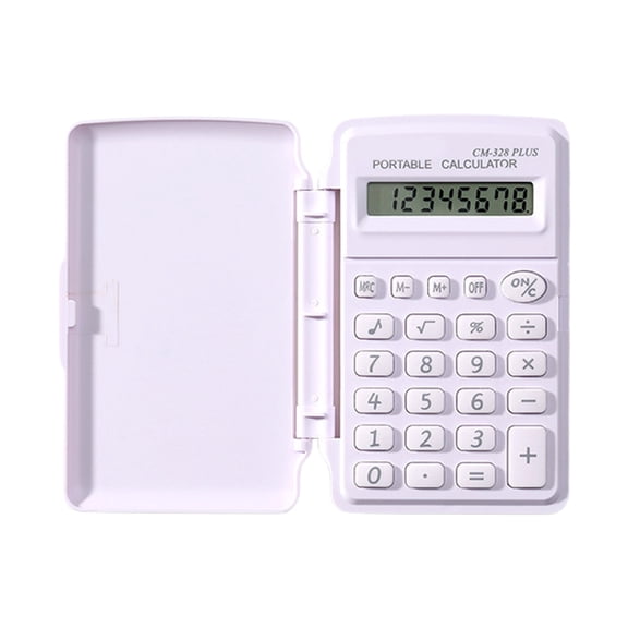 Pastel Blue Student Calculator 8-Digit, Lightweight Anti-Slip Buttons & Scratch-Proof Cover