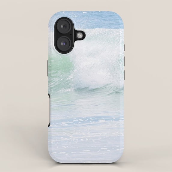 Pastal Shell Pastel Blue and Seafoam Ocean Wave Tough Case for Apple iPhone ...