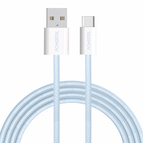 Liquipel Powertek Pastel Braided USB-A to USB-C - Blue