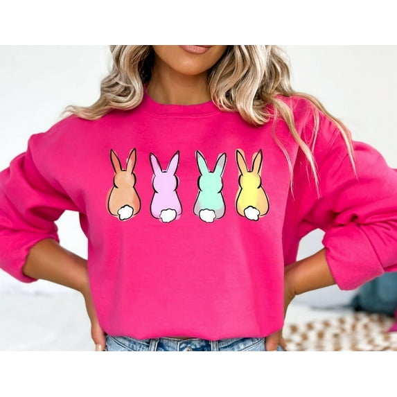 Pastel Bunnies Sweatshirt, Happy Easter Sweater, Easter Bunnies Sweatshirt, Easter Gift, Happy Easter, Easter Sweatshirt